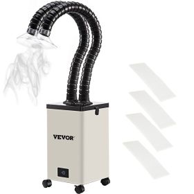 VEVOR Solder Fume Extractor, 150W 165CFM Soldering Smoke Extractor with 3-Stage Filters, 3 Speed Adjustable Smoke Absorber and Purifier for Solde