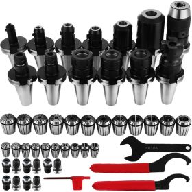 VEVOR Collet Set CAT40 ER32 CAT40 ER16 Spring Steel Collet Chuck Tooling Package for Milling Machine